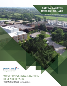 Cover Page of the Detailed Western Sarnia Lambton Research Park Booklet